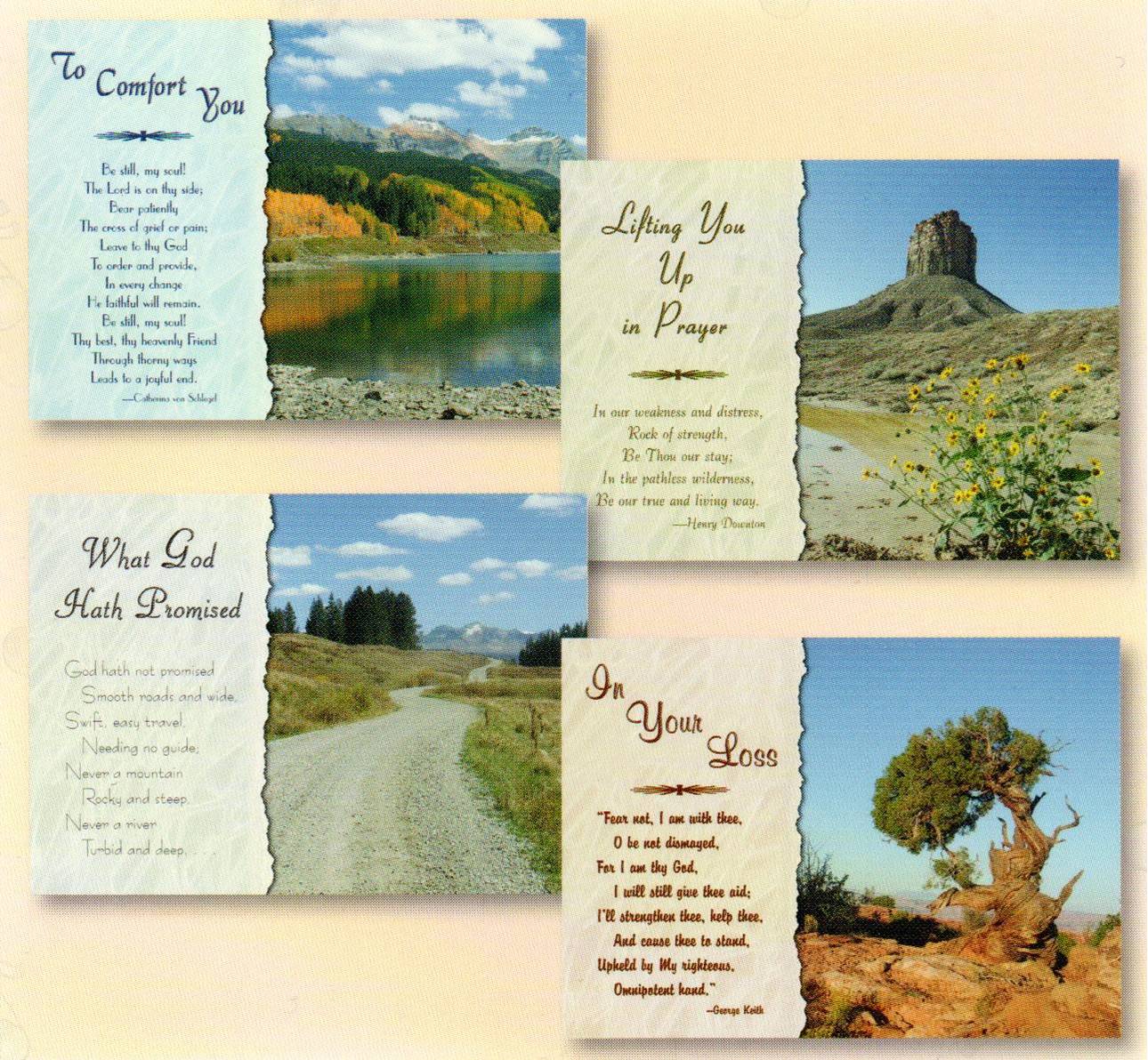 Sympathy Cards - Solace in Song - Set of 4 Cards